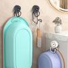 Stainless Steel Bathroom Storage Rack Wall-mounted Washbasin Hook New Suction Cup Hooks