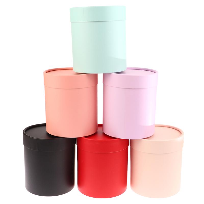 1Pc Flower Box Rose Bouquet Boxes Round Box Flower Arrangement Wedding Decor