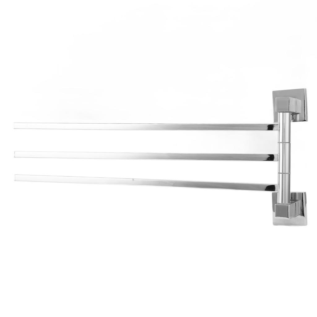Stainless Steel Towel Rack Bar 180 Degrees Rotatable Towel Bathrobe Hanger Holder for Bathroom3 Rods