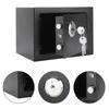 Stainless Steel Piggy Bank Household Mechanical Lock Safe Deposit Box Money Cash Valuables Box
