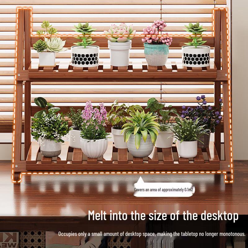 Bamboo Window Sill Ladder Flower Stand