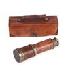 Старинный ручной телескоп из латуни и кожи - 30 см функциональная пиратская подзорная труба с кожаным футляром, морской подарок моряку, идеальный подарок для папы