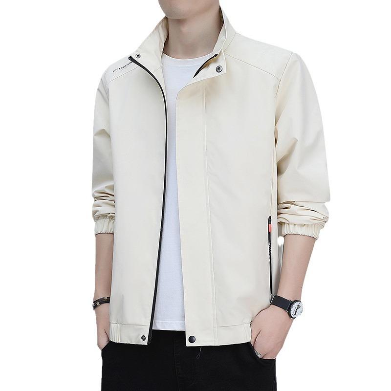 Jacket Men's Autumn Trend Windproof Stand-Up Collar Comfortable Jacket Youth Fashion Versatile Top Men's Jacket