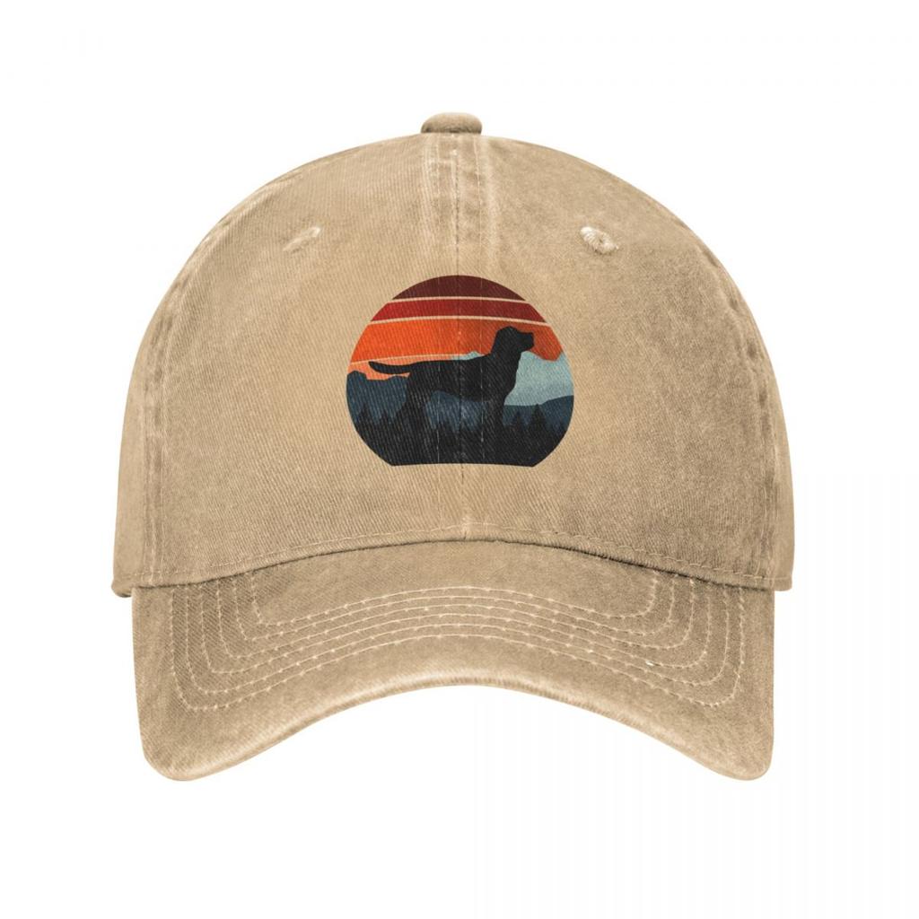 Винтажная оранжевая шляпа для неба и гор в дикой природе с изображением собаки-лабрадора, ковбойская шляпа для альпинизма, спортивная кепка, роскошная женская шляпа унисекс