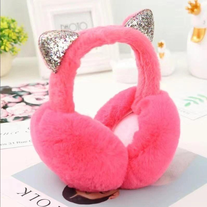 Женские высококачественные складные корейские меховые наушники для защиты от холода осенью и зимой