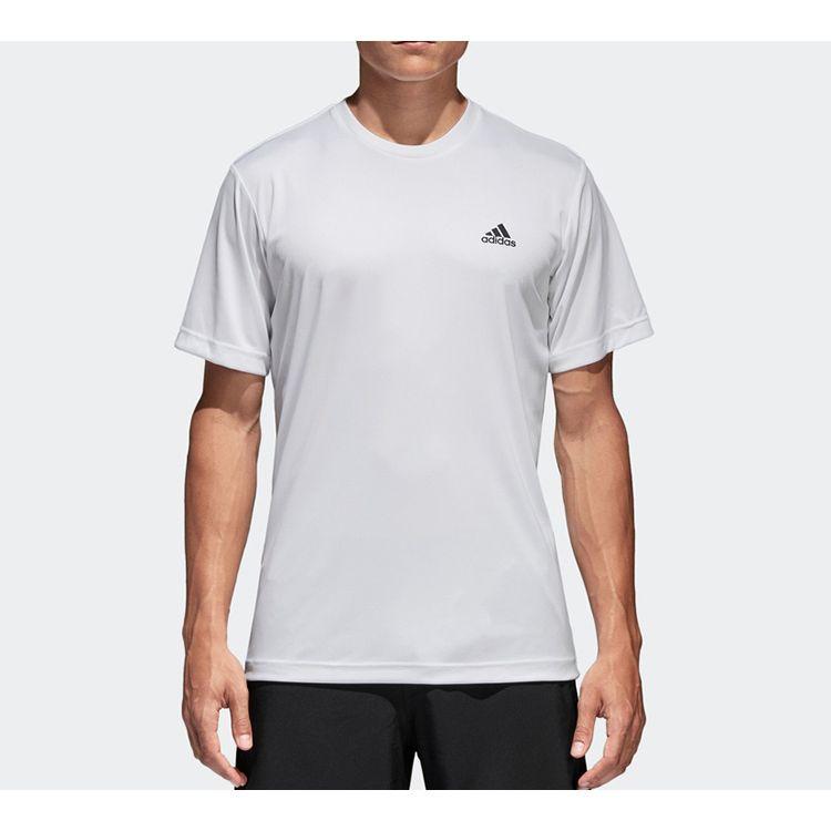 Adidas Tennis Sports Round Neck Short Sleeve T-Shirt Men Tops White AZ4077