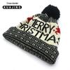 Jacquard Knit Santa Pom-Pom Christmas Hats with Ear Protection
