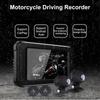 Мотоциклетный видеорегистратор 3-в-1, GPS-навигатор и беспроводной CarPlay, совместимый с Android Auto, Siri и Google Assistant