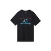 Pixel Character Logo Print T-Shirt Men Tops Black DZ4018-010
