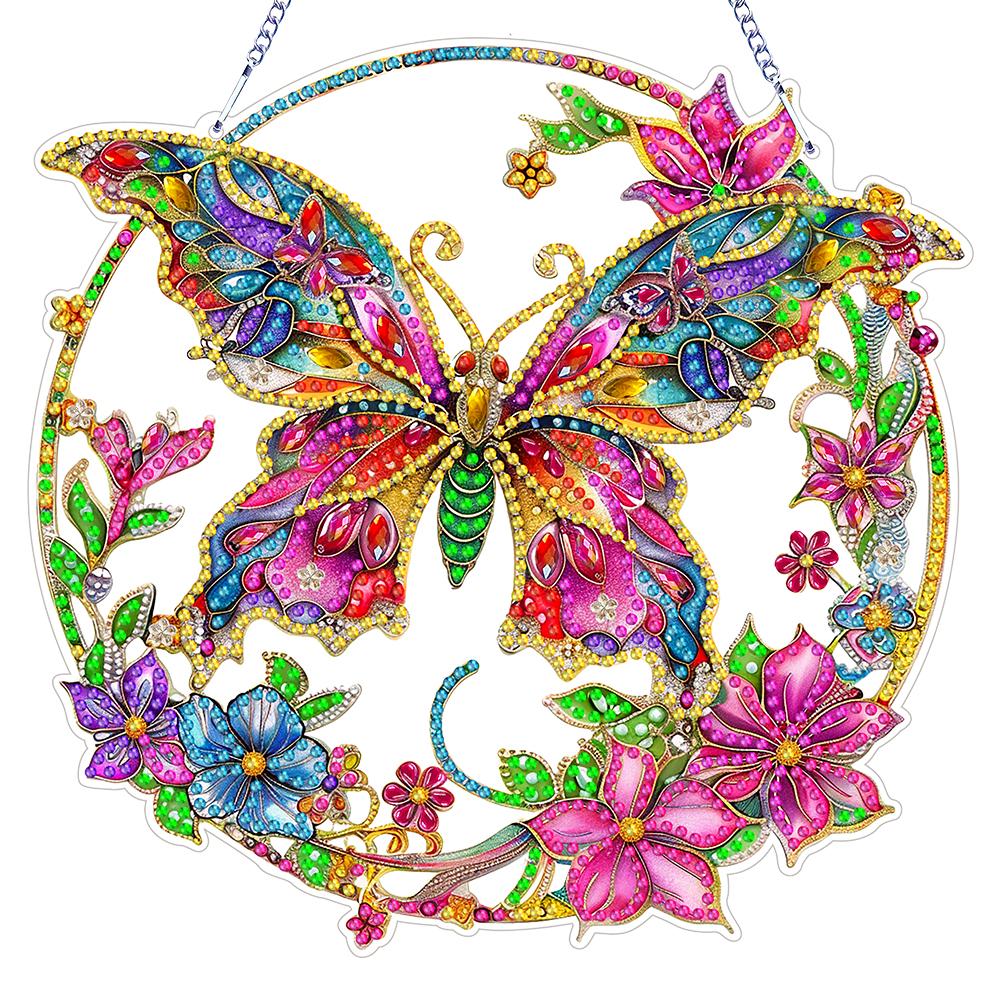 ПЭТ Двусторонние Специальной Формы Милые Животные Стразы Алмазное Искусство Подвески на Окно Алмазная Живопись Подвесное Украшение для Взрослых