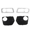 Front Lower Bumper Fog Light Grille Cover Inserts with Fog Lamp Trim Frame Bezel 51117312595