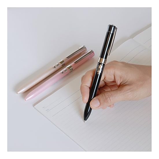uni-ball Jetstream F Series 3-Color Ballpoint Pen, 0.5mm, Luminous Black, Smooth Writing, SXE360105.