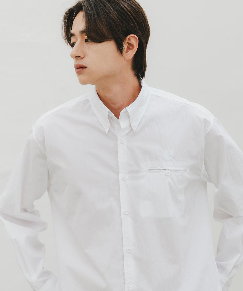 BAKKEN Pocket Button Paper Shirt Bk8921_White