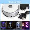High-quality 110v-220v 3d Crystal Laser Display Craft Light Stand With Original Rotating Led Night Light Adapter
