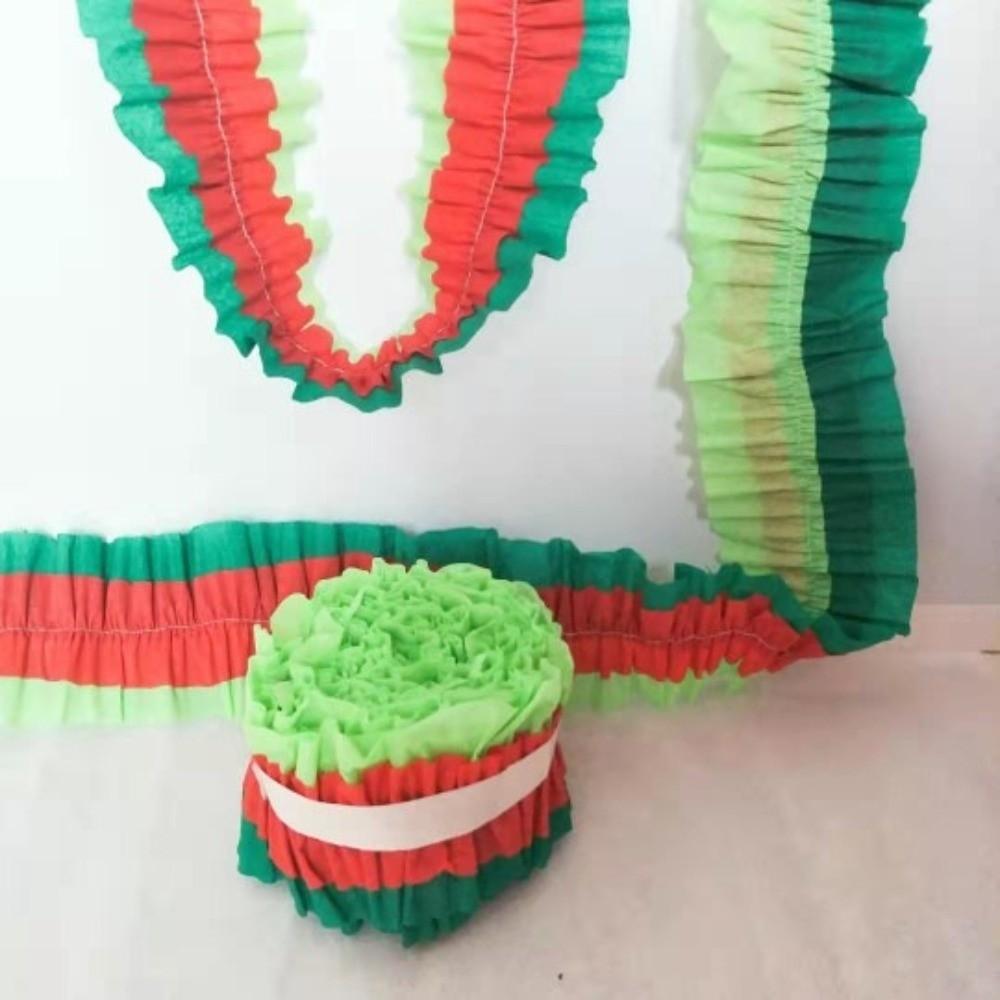 Macaron Colorful Crepe Paper Streamers Pull Flower Heart Garland Banner Wedding Decor