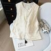 6609 Vest Women's Summer Thin High-end Sleeveless Vest Vest Vest Bead Embroidery