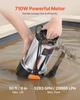 710W Submersible Sump Pump, 20000 L/H, Stainless Steel Submersible Sewage Dirty Clean Water Pump with Automatic Float Switch, Long Cord, 9M Max Lift,