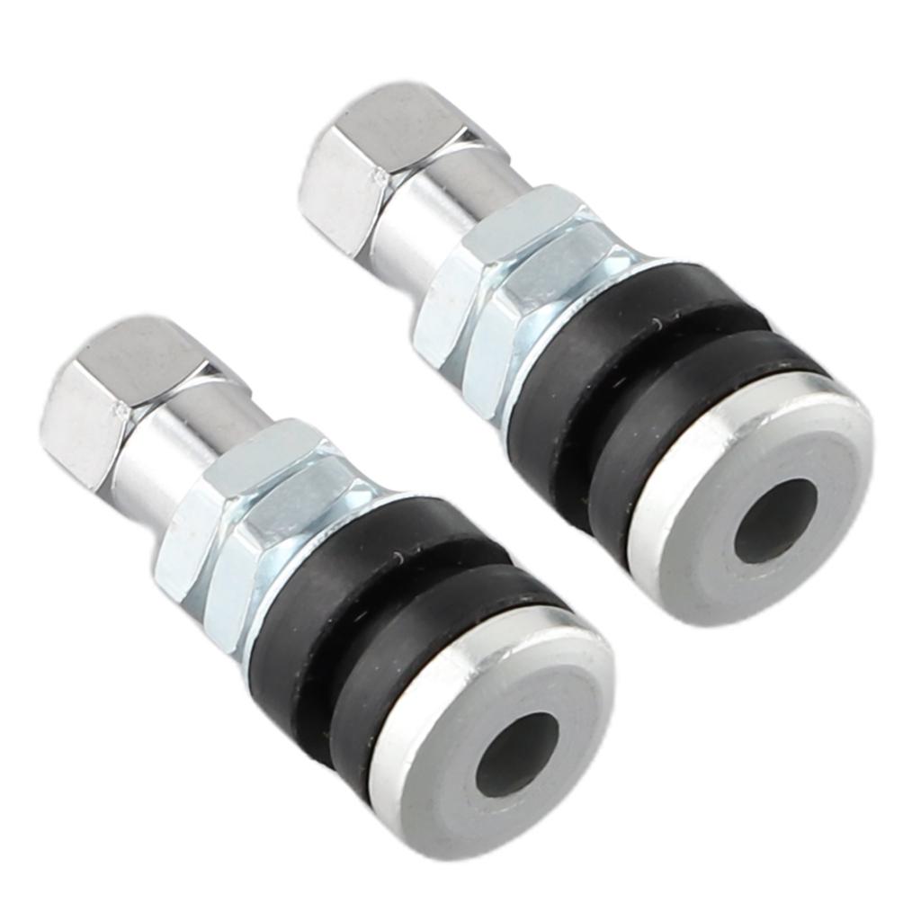 Car Tubeless Metal Silver 2pcs Car Tubeless Dust Silver