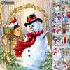 Популярная 5D Diy вышивка крестиком Рождественская елка Санта-Снеговик картина полная дрель набор для вышивки крестиком настенная наклейка домашний декор