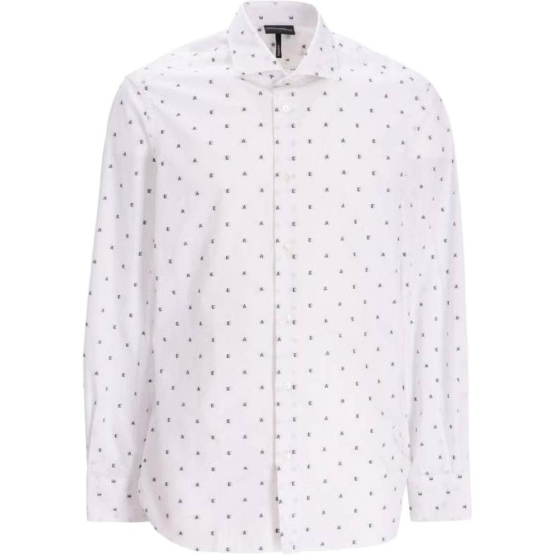 Emporio Armani SS23 Рубашка с длинным рукавом с узором Мужские рубашки Белый 3R1C86-1K0BZ-F1A5