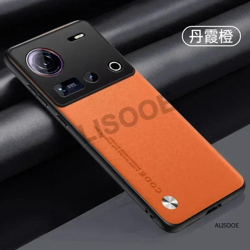 Для чехла Nubia Z70 Ultra Роскошная защита из искусственной кожи Задняя крышка для Nubia Z70 Ultra Противоударная Capa Funda