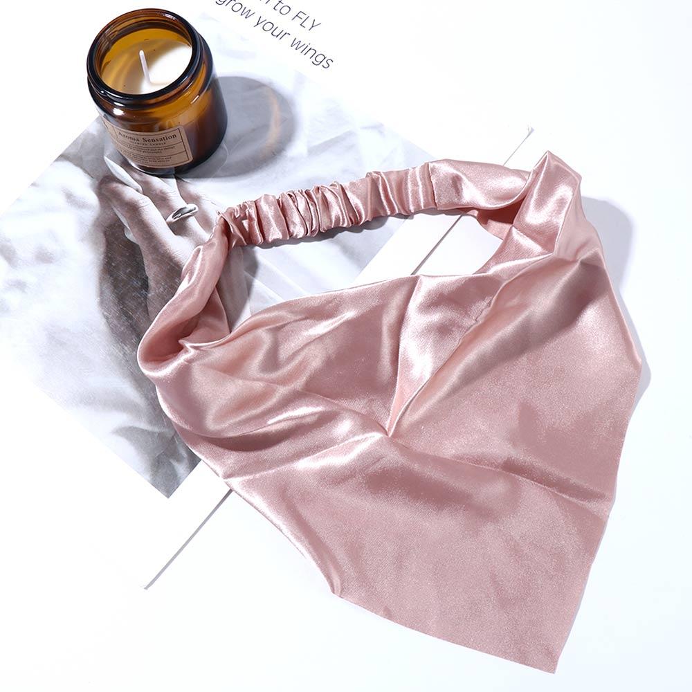 Band Elegant Headbands Silky Satin Hair Accessories Headwrap Turban Bandana Triangle Hair Scarf