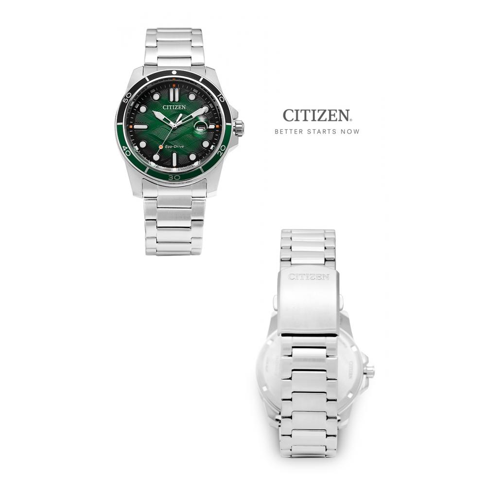 Citizen Aw1811 82x Часы мужские металлические для дайвинга