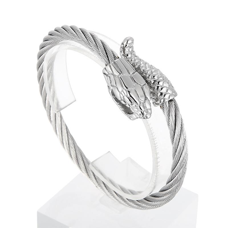 Новый проволочный браслет Wia, европейский и американский уличный стиль, рок, хип-хоп, разноцветный браслет из титановой стали со змеей и зодиаком