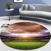 Soccer Ball Round Area Rug – Football Game Theme Carpet – Non-Slip Floor Mat for Living Room or Kids' Room, Washable Home Decor