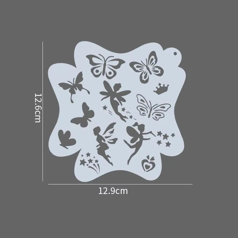 8 шт./компл. Шаблоны для аквагрима для взрослых и детей, профессиональный боди-арт, многоразовые шаблоны для вечеринок, инструменты для макияжа