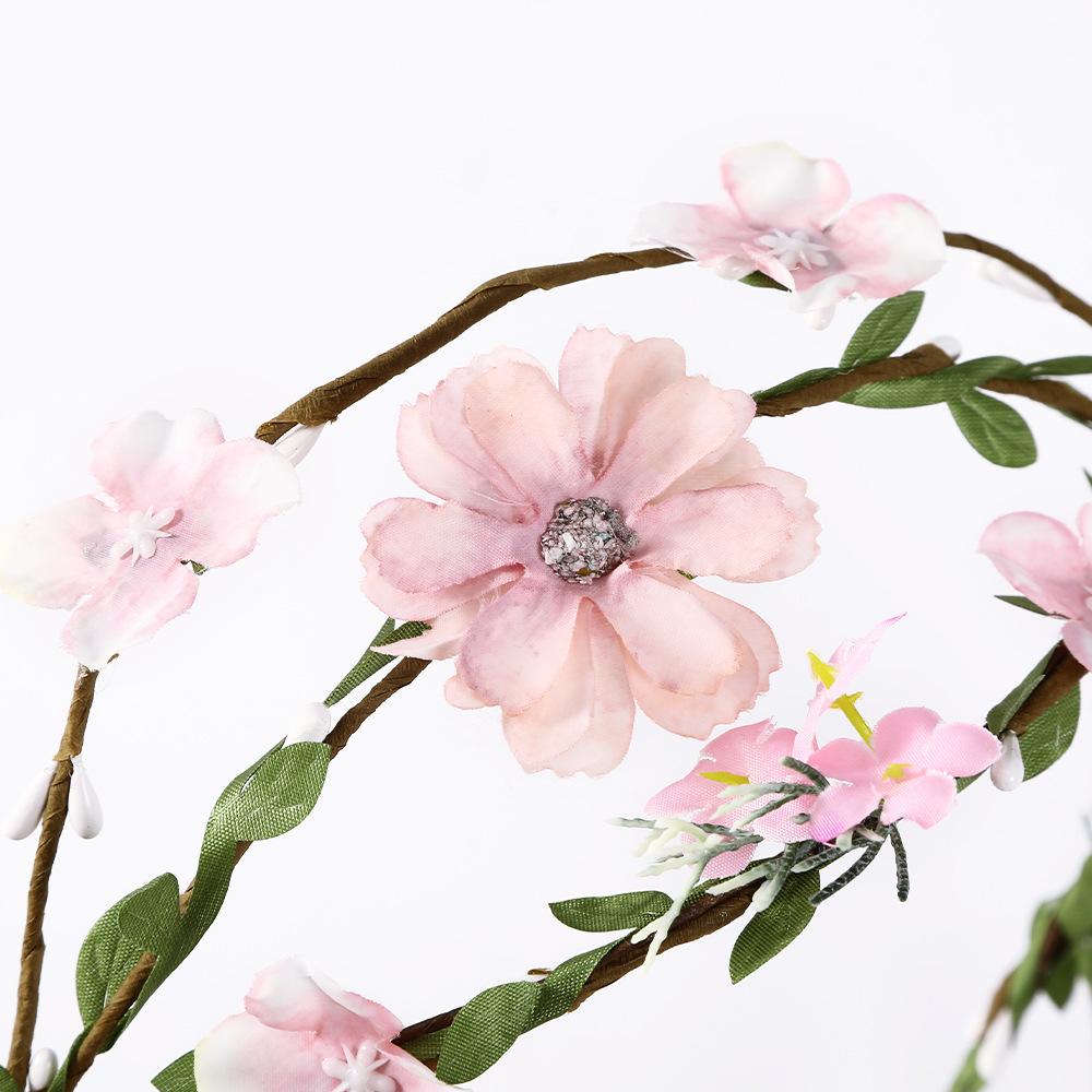 Women Girls Vine Flower Rattan Headband Bride Flower Crown Hairband Hair Accessories Wedding Party Spring Wreath Headwear 2025