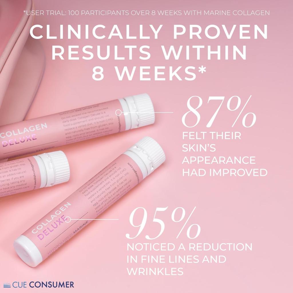 [Шведский Коллаген] Коллаген Делюкс 20 х 25 мл Ежедневные Шот-Дринк/Гидролизованный Морской Коллаген Жидкая Добавка