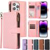 Wallet 9 Card Flip Zipper Leather Case for iPhone 15 14 Plus 13 12 11 Pro Max X XR XS Max 8P 7P XS MAX for Samsung S23 S22 S21 Ultra Plus A14 A54 A53