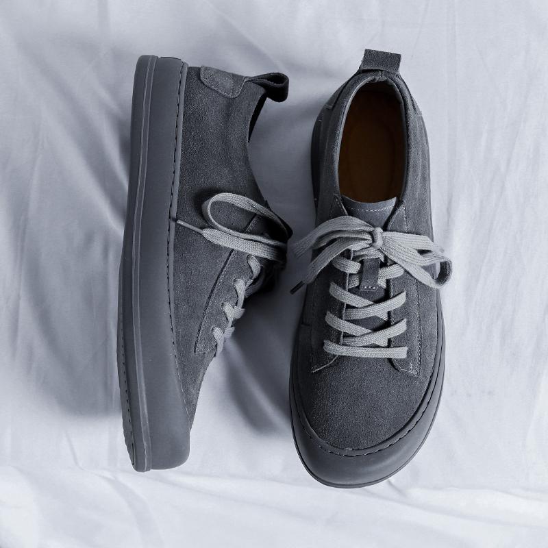 Модная минималистская обувь для мужчин, повседневные кожаные кроссовки с широким носком, легкие прогулочные туфли, замшевые туфли, кроссовки