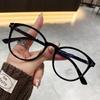 Retro Black Frame Cat'S Eye Plain Glasses Frame Square Round Face Thin Girls Can Be Equipped With Myopia Anti-Blue Light Mirror