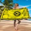 Пляжное полотенце из микрофибры с принтом дизайна футбольного мяча BVB, мягкое и впитывающее, быстросохнущее, идеально подходит для летних путешествий, незаменимо для пляжа, бассейна