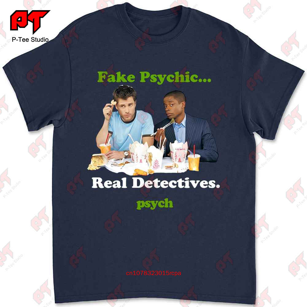 Psych Take Out Gus Shawn White Tshirt 3D47