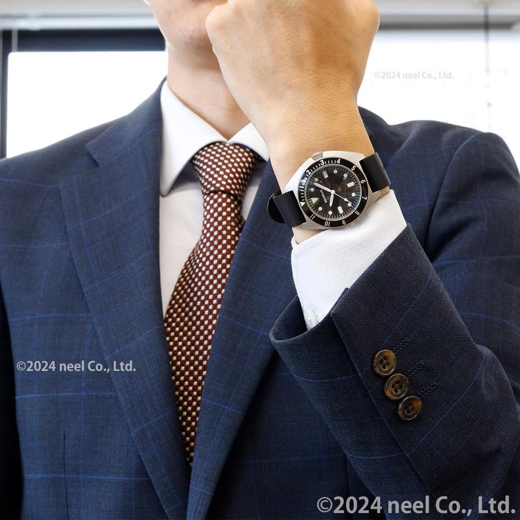 Benrus TYPE-1-SILVER Men's Military Watch, Black