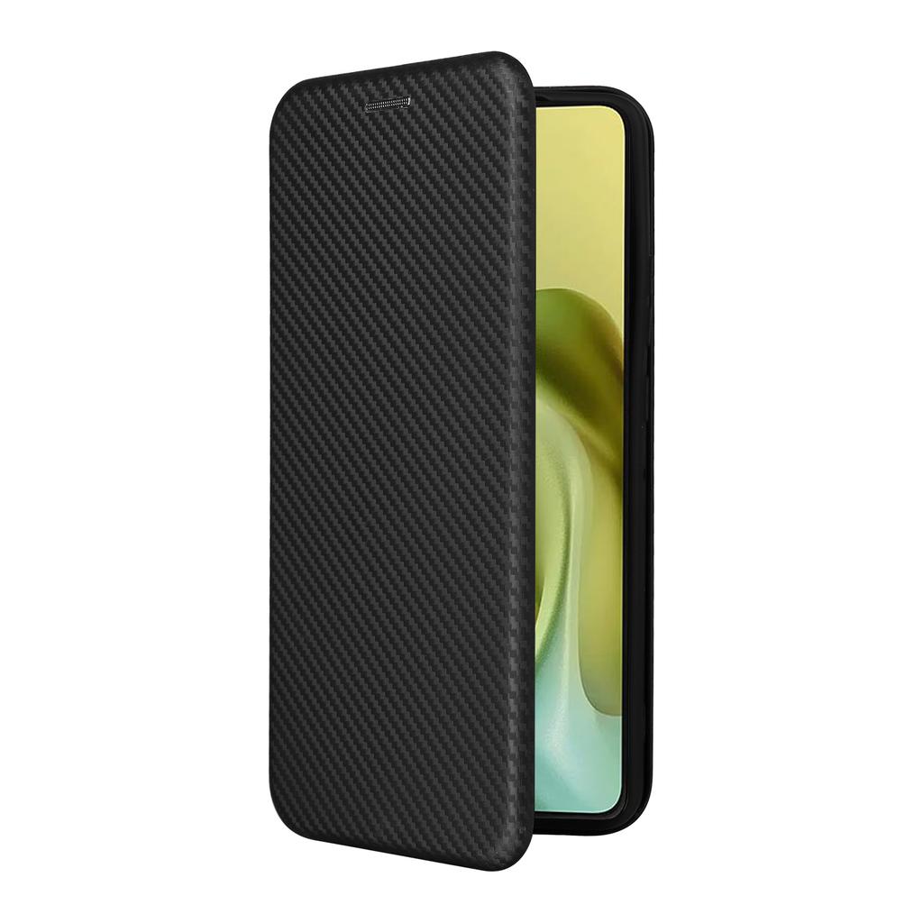 For Motorola Moto G86 5G Case Carbon Fiber Texture Drop-Proof PU Leather Phone Cover