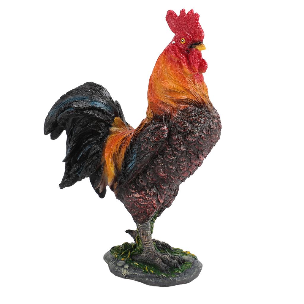 Chicken Figurine Resin Chicken Statue Garden Ornament Farm Animals Collection for Outdoor Backyard Patio Lawn Decoration