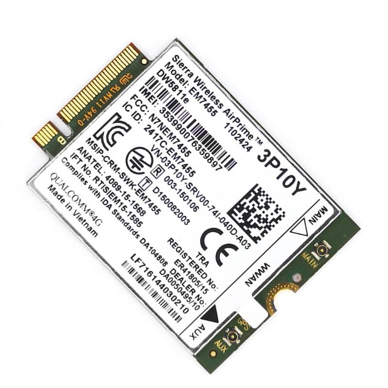 Карта EM7455 Беспроводной 4G WWAN NGFF Модули Замена Автономный, Режимы SUPL 2.0, XTRA3.0 AT Команды 50 Мбит/с Загрузка