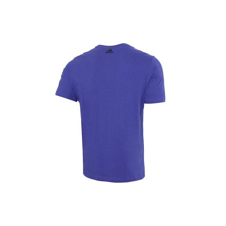 Adidas T Shirts Men's Purple Crew Neck Moderate Straight Fit GP0850