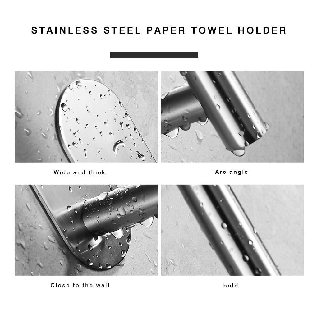 Держатель для туалетной бумаги, настенная стойка для туалетной бумаги, настенная стойка из нержавеющей стали с отверстием для ванной комнаты и кухни