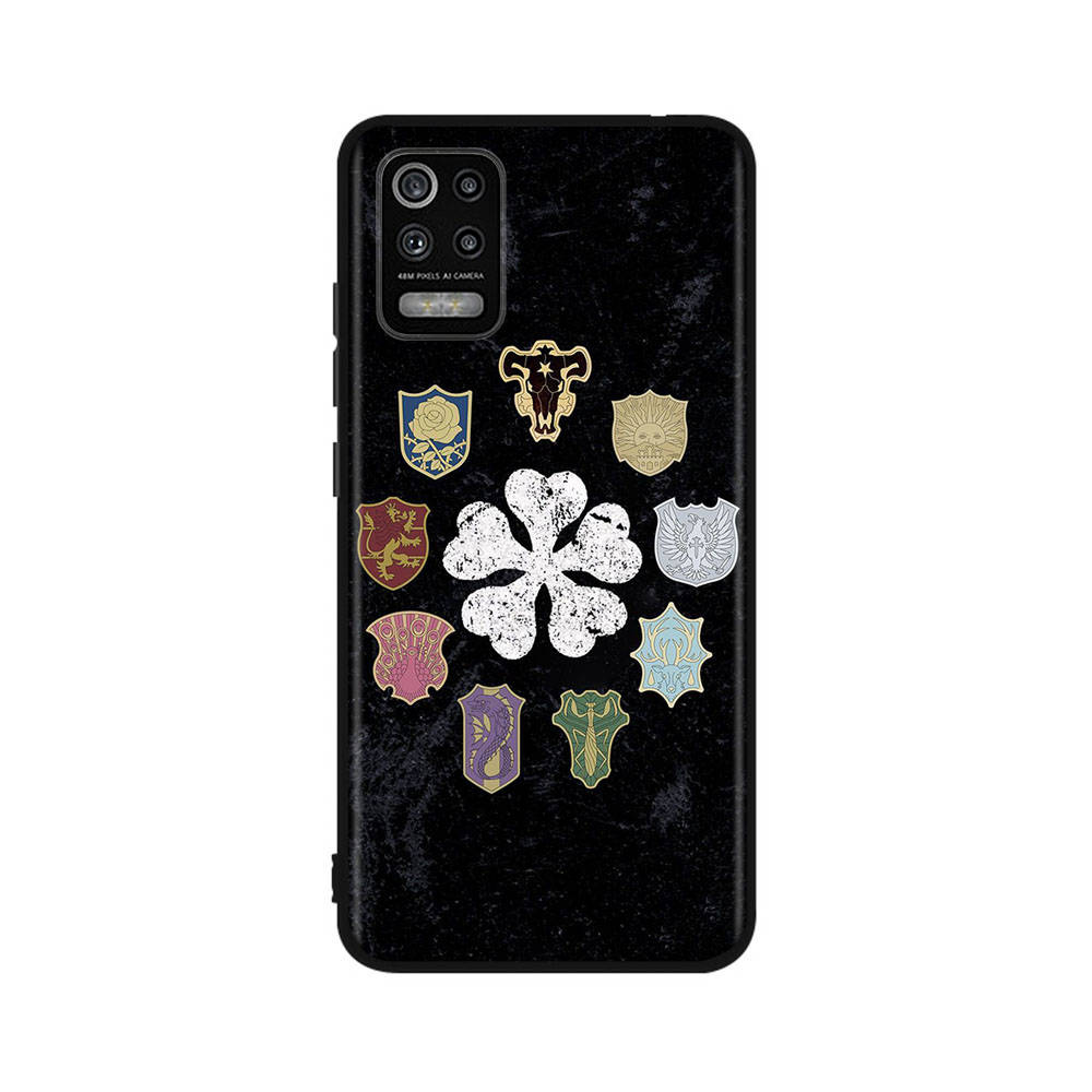 Чехол DT51 Black Clover Anime для Xiaomi Poco X6 X4 M5 M6 F5 F6 C65 C55 C50 C51 C40 Redmi Note 7 8 14C A3X 13C 12C 11 10A 9C Pro Black Sofe Cover
