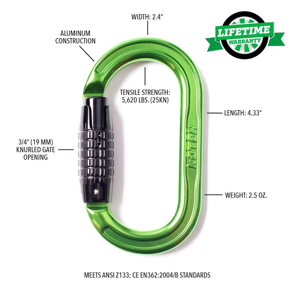 Алюминиевый карабин Notch Absolute Oval (54441)