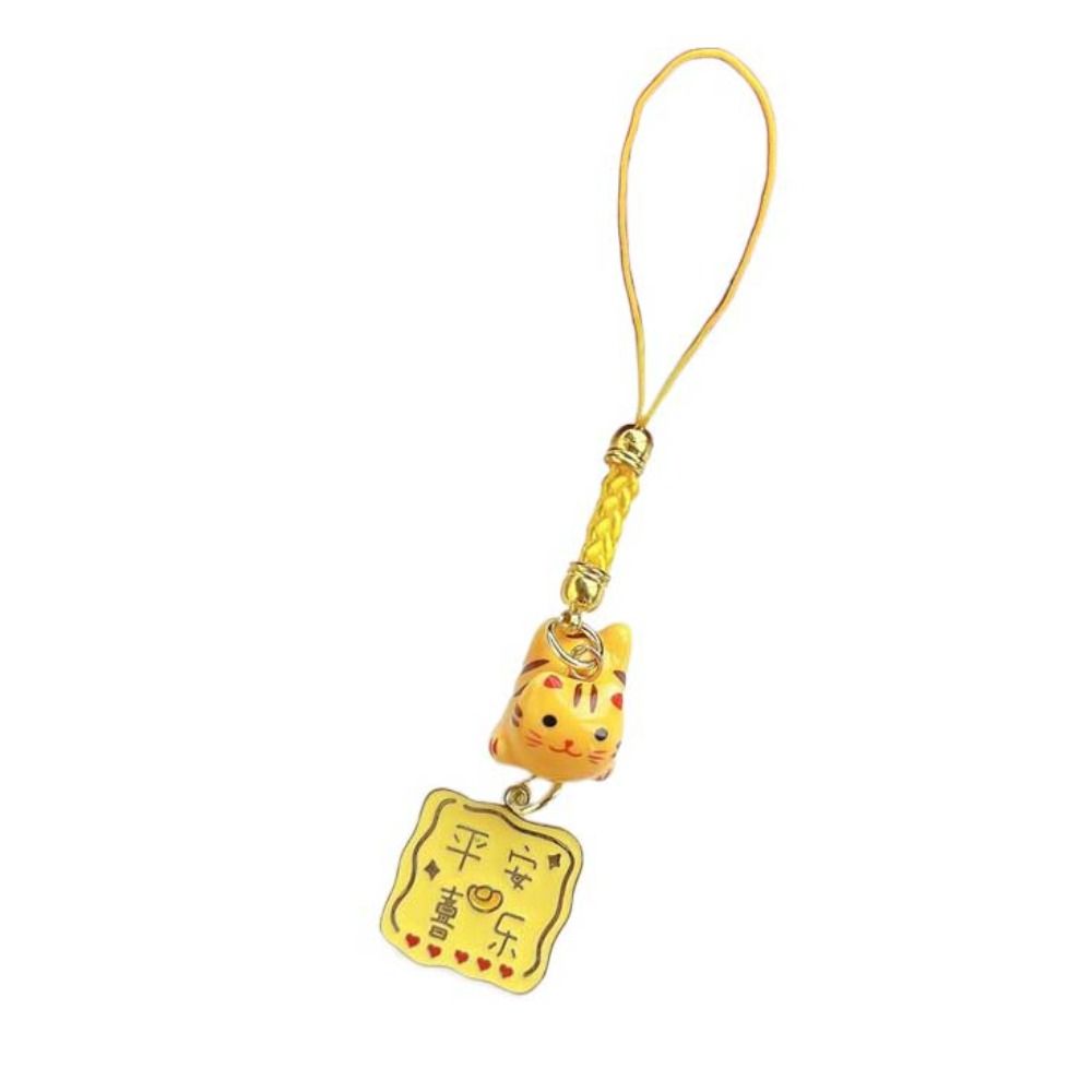 Chinese Style Lucky Cat Charms Phone Chain Anti-drop Fortune Kitten Keychain Hanging Lanyard Exquisite Accessories