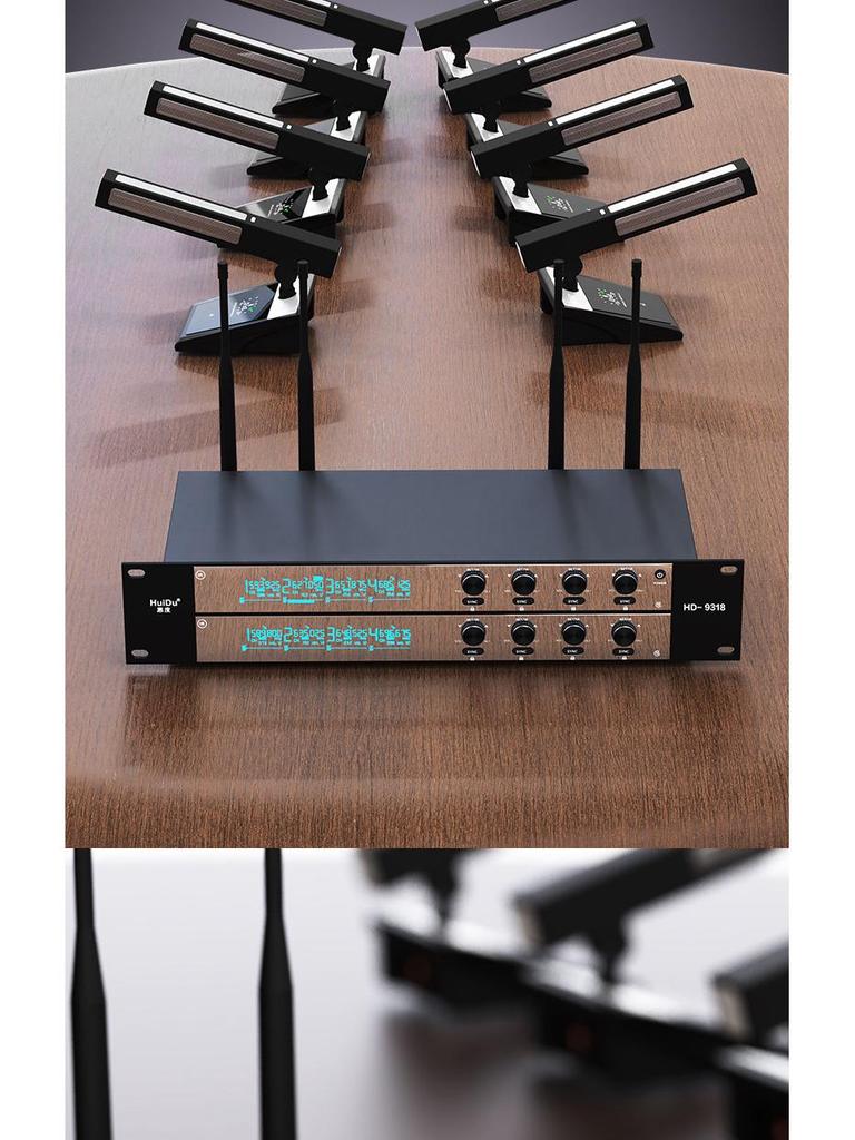 HuiDu HD-9318 Профессиональная беспроводная FM-система конференц-микрофонов