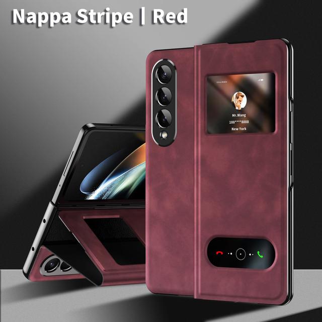 Кожаный чехол с защитой от пота и полной защитой для Samsung Galaxy Z Fold 4 5g Fold4 Fold3 Fold 3, чехол для мобильного телефона Samsung Fold4