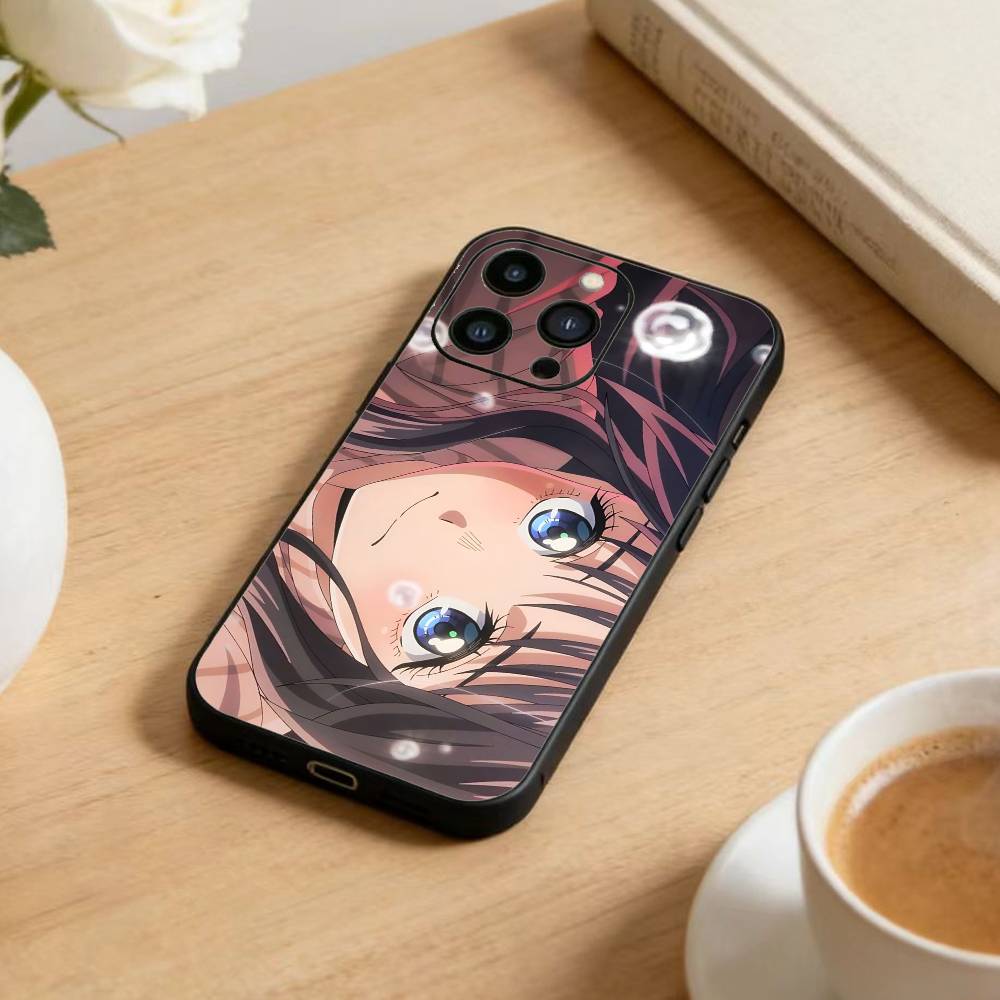 Чехол для телефона Rintaro Tsumugi K-Kaoruko Waguri для iPhone 17 16 15 14 13 12 Max Plus Силиконовый Черный Чехол