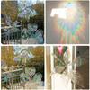 2022 New Rainbow Prism Electrostatic Glass Stickers PVC Leaves Static Window Stickers Suncatcher Sticker Sun Catcher Wall Decal